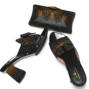 BLACK GOLD BOWTOP BEDAZ S&B SET